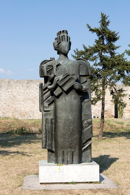 Monument to the despot Stefan Lazarevich in the Belgrade Fortress Serbia