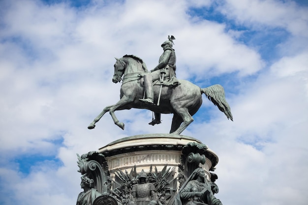 Monument to Nicholas I on St Isaac's Square St Petersburg June 2022