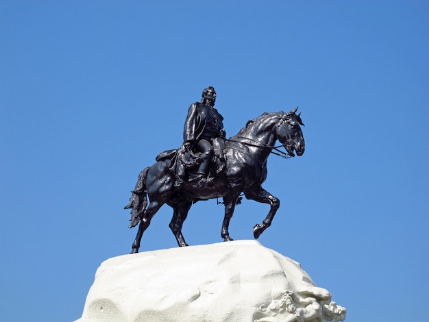 The monument on Plaza de Armas, Plaza Mayor, Lima city, Peru, South America