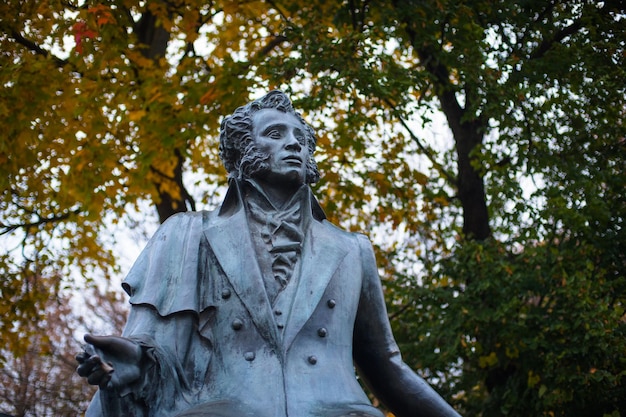 Monument to the poet Alexander Sergeyevich Pushkin in Minsk.