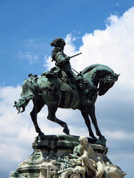 The monument in Royal Palace in Budapest, Hungary