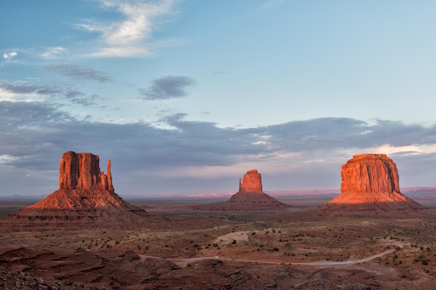 Monument Valley view at sunset