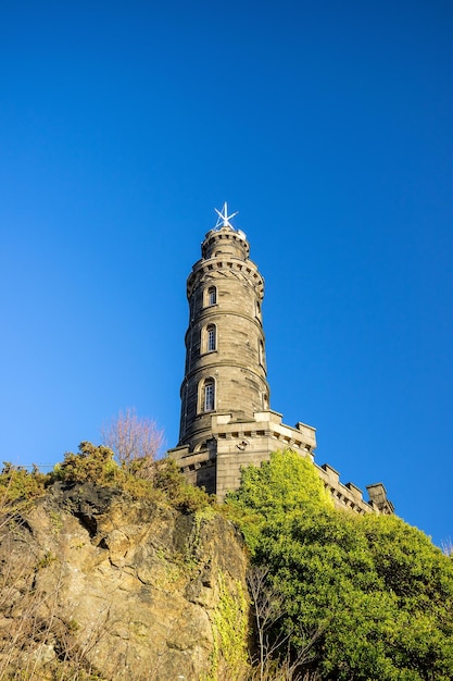 Monuments on Calton Hill in Edinburgh