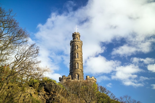 Monuments on Calton Hill in Edinburgh