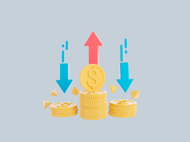 Mony flow d icon related to investment strategy trade service finance management mono line