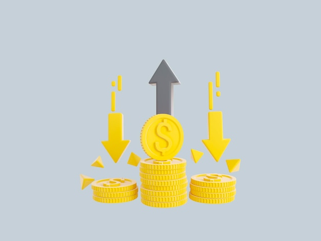 Mony flow d icon related to investment strategy trade service finance management mono line