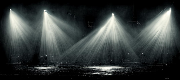 Moody empty stage light background