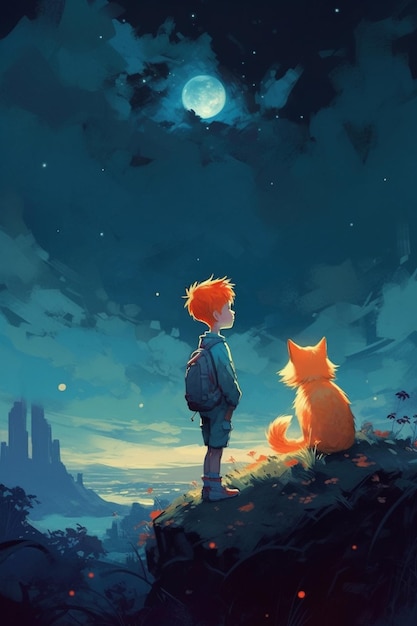 The moon and the boy