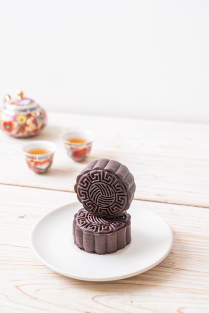 Moon cake dark chocolate flavour