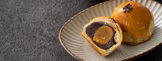 Moon cake yolk pastry for MidAutumn Festival holiday