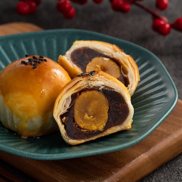 Moon cake yolk pastry for MidAutumn Festival holiday