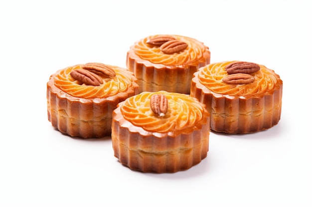 Moon cakes isolated on a white background