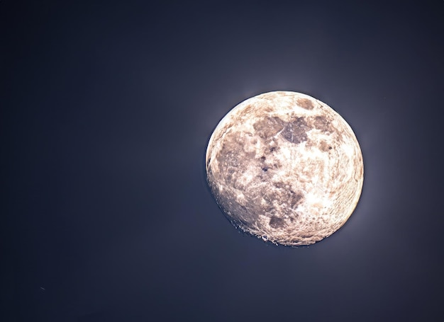 the moon isolated on a black background