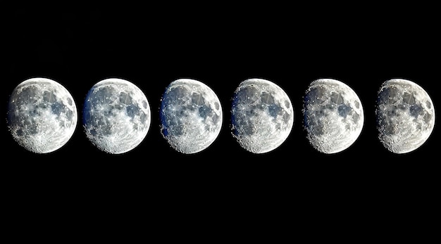 Photo moon phases night space astronomy and nature