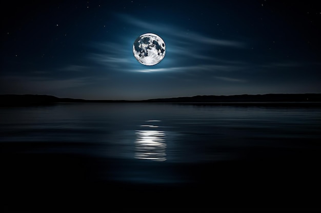 The moon over the water