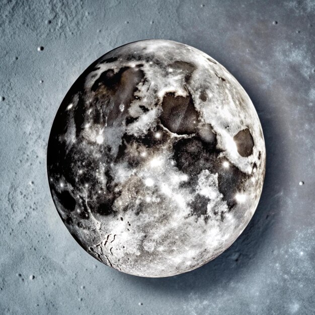 Photo a moon with a dark and grey background and a white moon