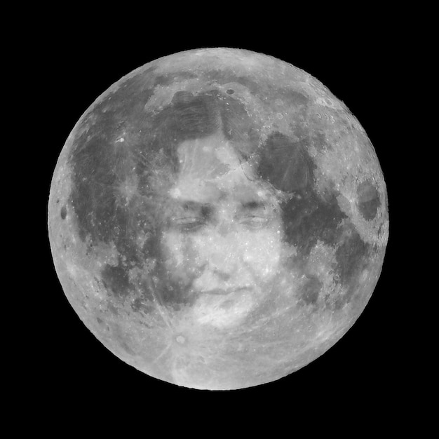 Moon with girl face