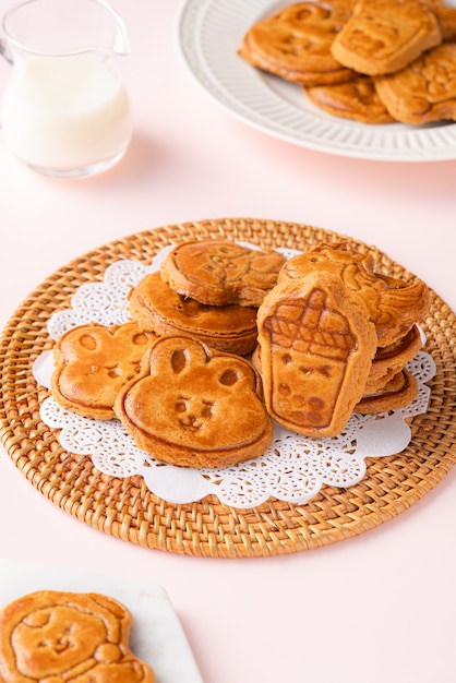 Mooncake biscuits are little sweet snacks which are like the outer layer of the mooncake