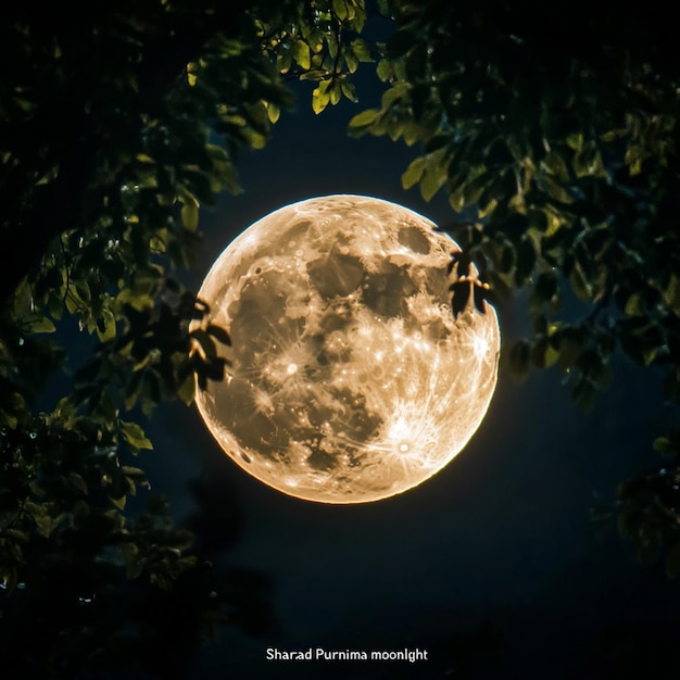 Photo moonlit bliss celebrating sharad purnima under the full moon