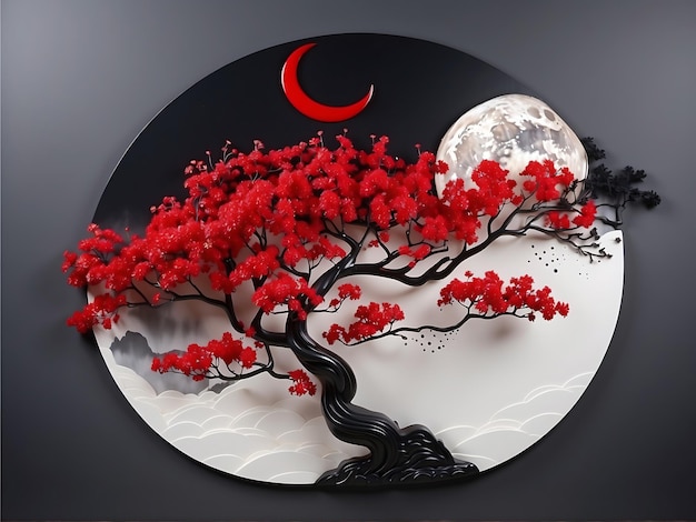 Moonlit Elegance Contemporary Asian Fusion Unleashed by AI Brilliance