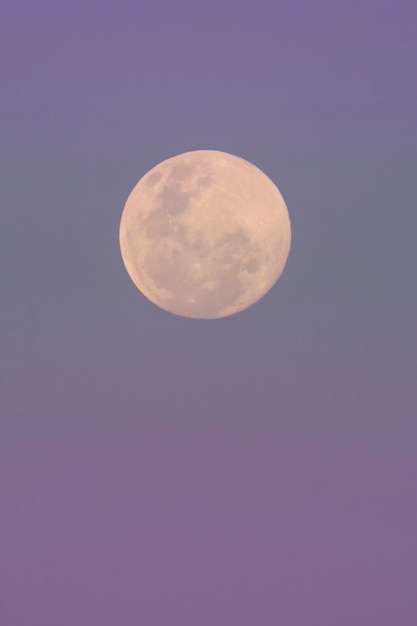 Moonrise Full moon in the sky Patagonia Argentina