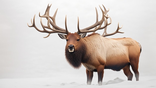 a moose with antlers on its head and antlers