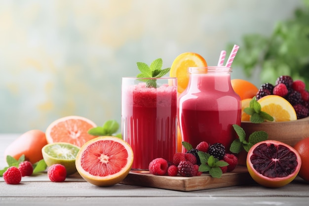 Morning Boost Refreshing Citrus Fruits Selection for Fresh Smoothies and Vitamininfused Delights