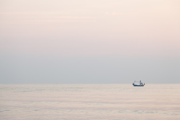 Morning fishing boat