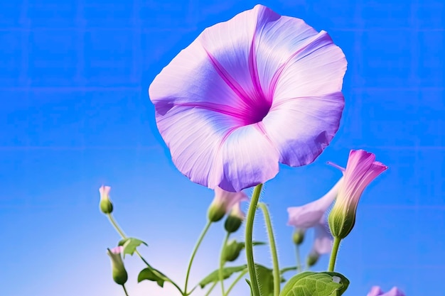 Morning Glory Flower with blue sky