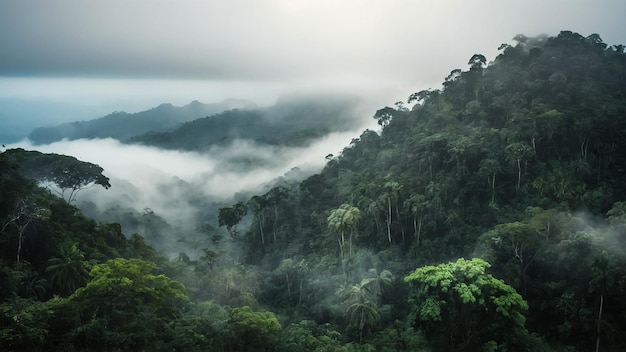 morning mist in the rainforest