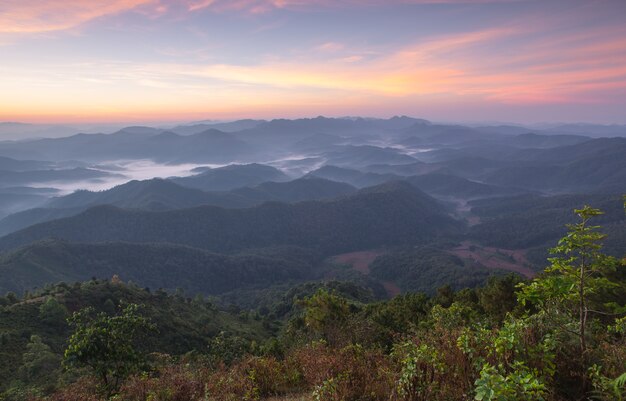 morning at mountain in Thailand