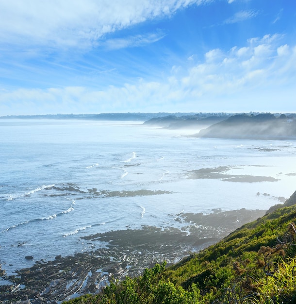 Morning ocean view from shore Bay of Biscay