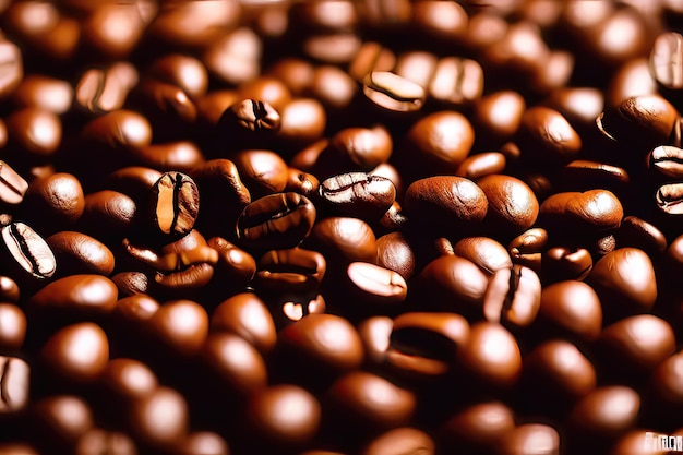 Morning PickMeUp with Freshly Roasted Coffee Beans Generative AI