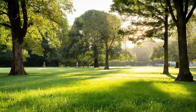 Morning Sun in a Public Park