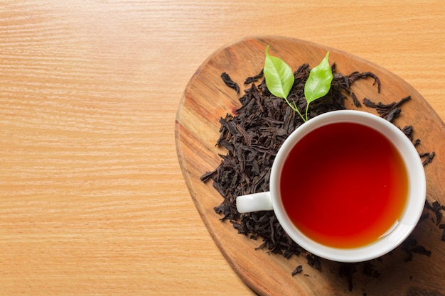 Morning tea on the table