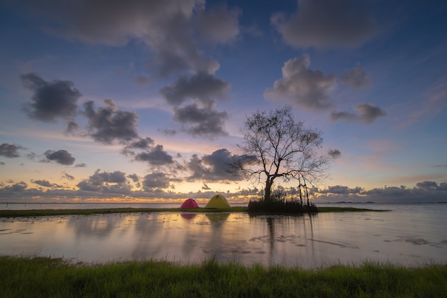 The morning time at Songkhla Lake