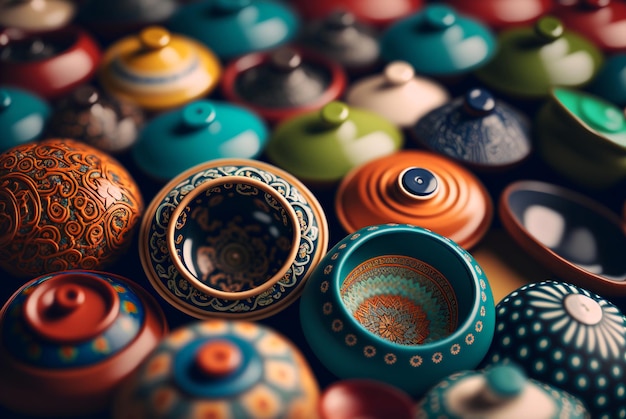 Moroccan crafts and ceramic pots