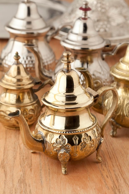 Moroccan teapots on the market