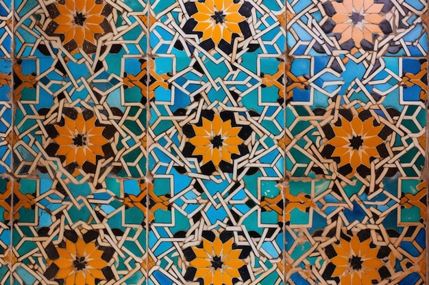 Moroccan vintage tile background