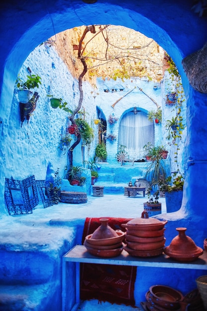 Morocco is the blue city of Chefchaouen, endless streets