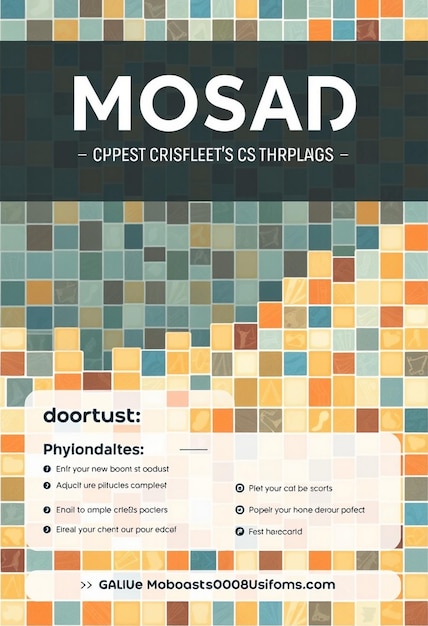 Mosaic business flyer template