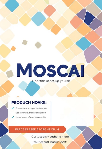 Mosaic business flyer template