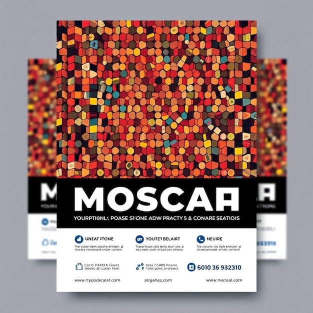 Mosaic business flyer template