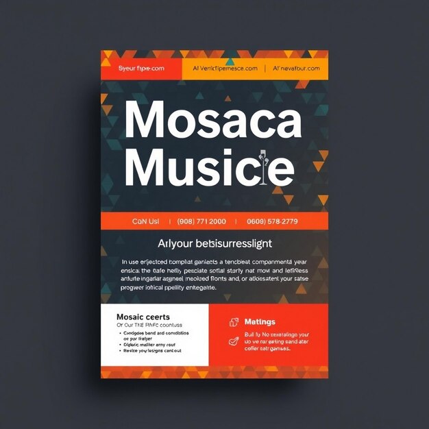 Mosaic business flyer template