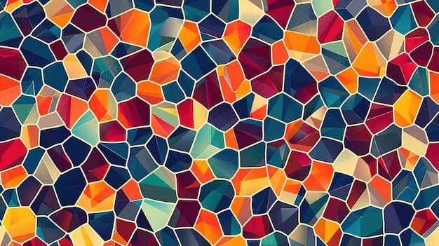 Photo mosaic glass pattern wallpaper