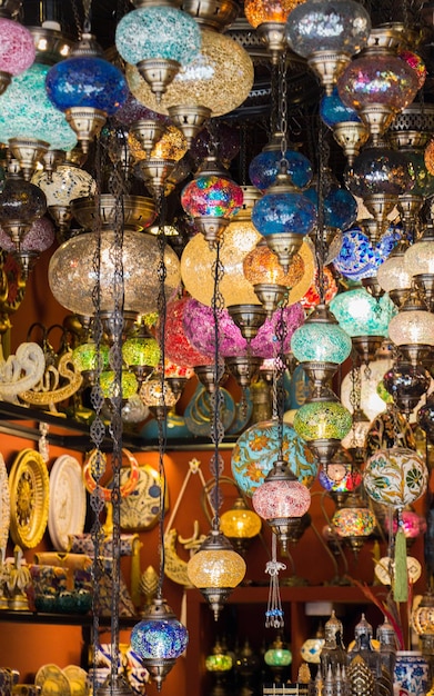 Mosaic Ottoman lamps from Grand Bazaar