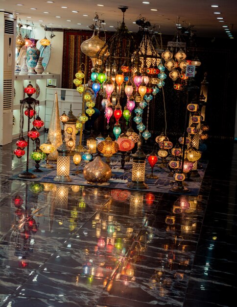 Mosaic Ottoman lamps from Grand Bazaar