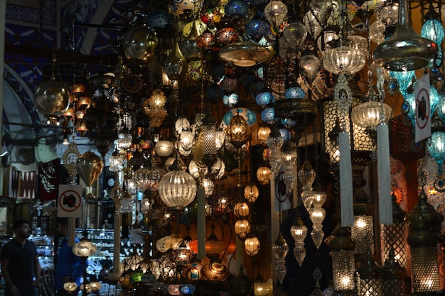 Mosaic Ottoman lamps from Grand Bazaar