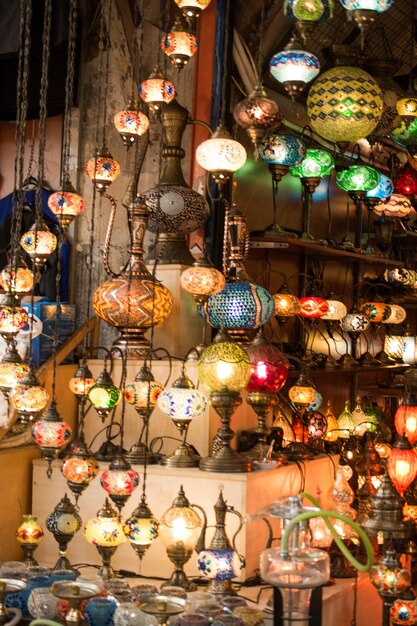 Mosaic Ottoman lamps from Grand Bazaar