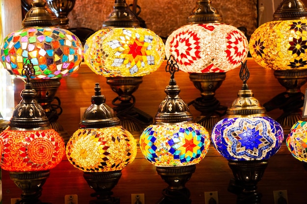 Mosaic Ottoman lamps from Grand Bazaar